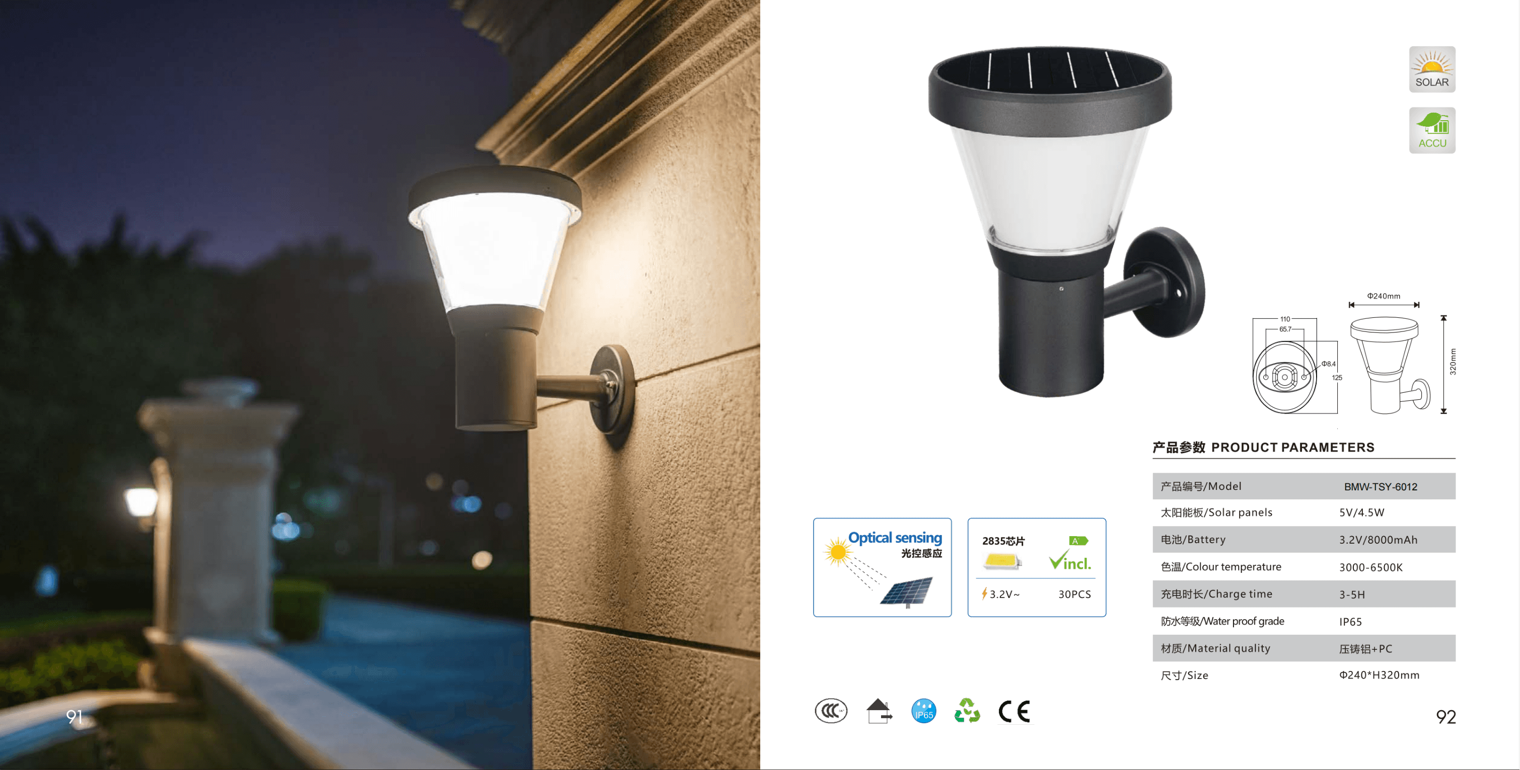 Столбовой светильник SW-4003