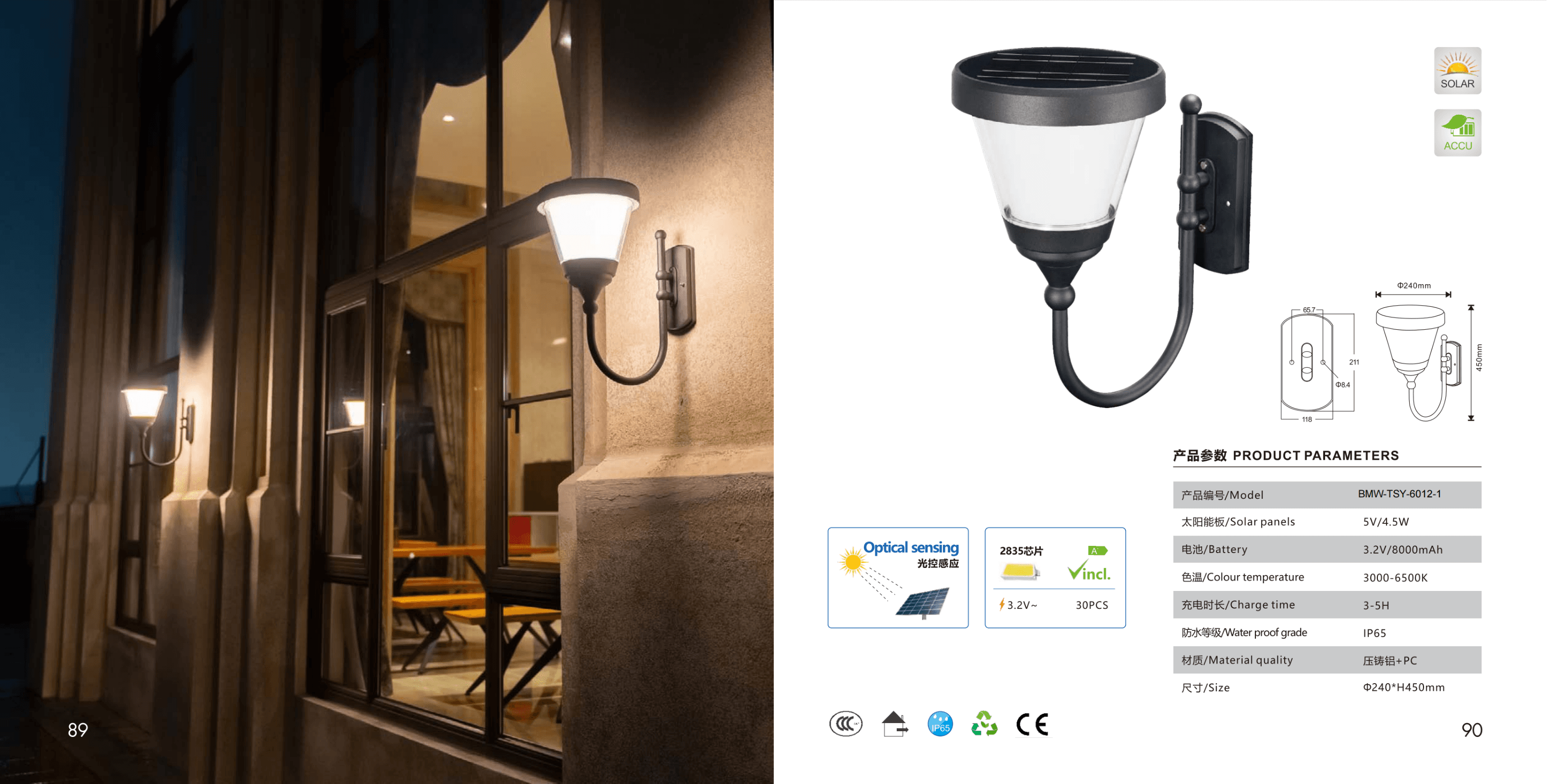 Столбовой светильник SW-7090