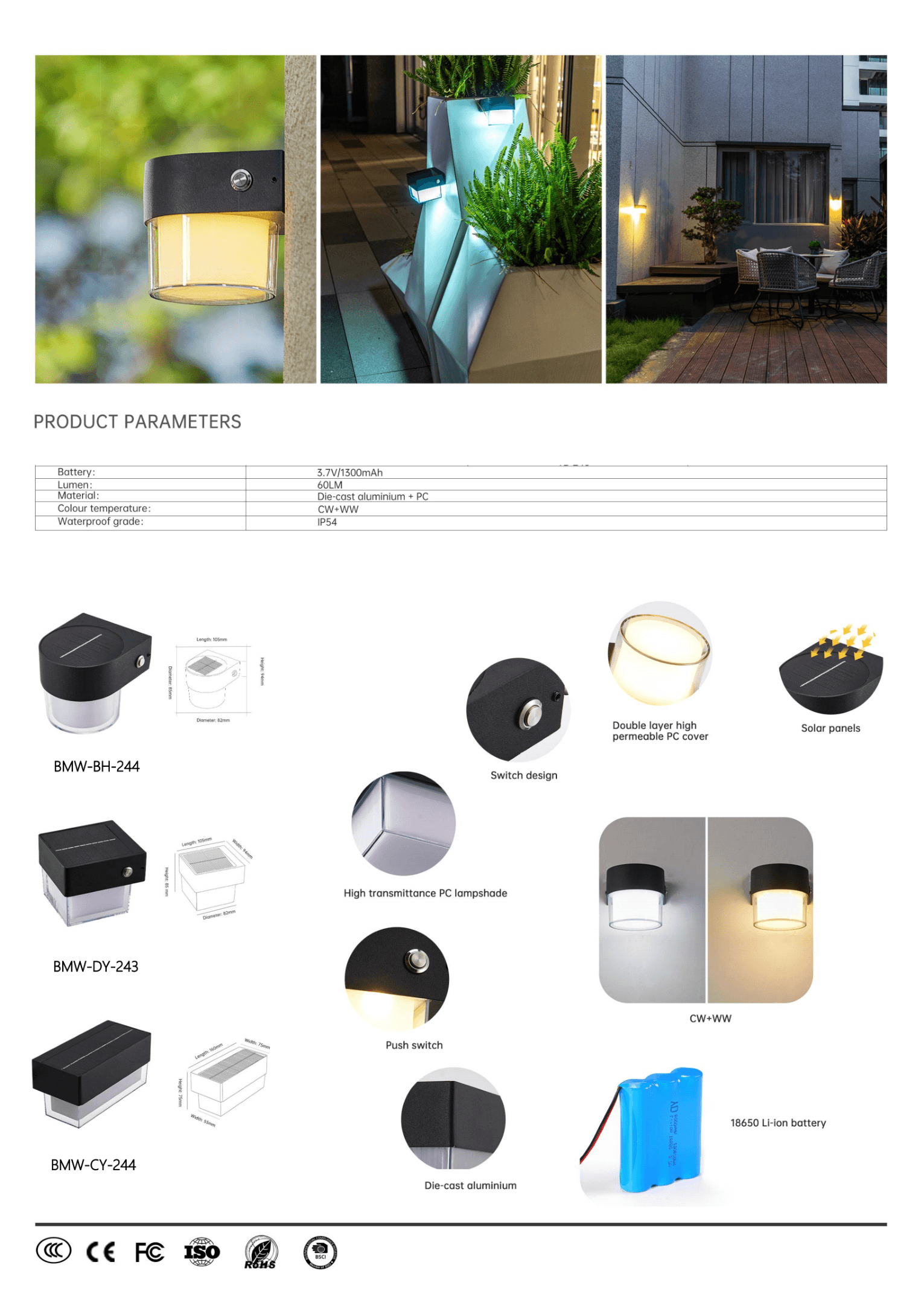 Настенный светильник BH/DY/CY (алюминий)