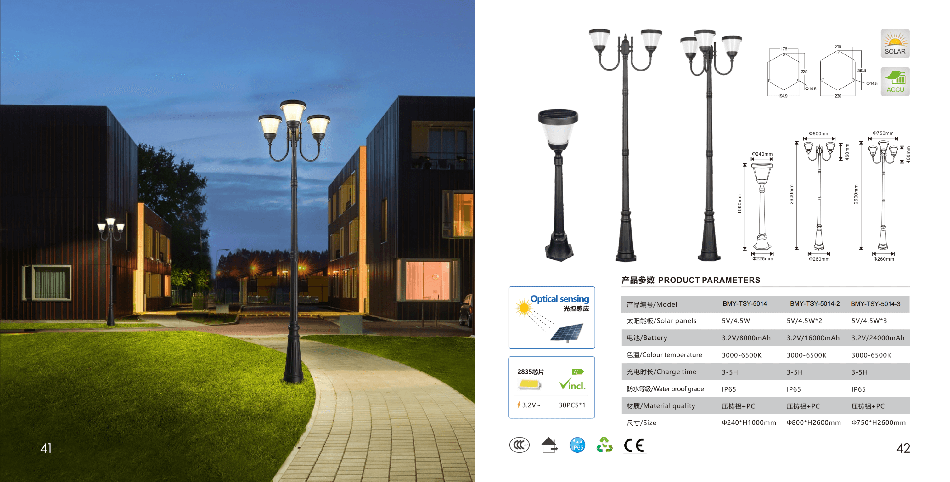 Многоглавый европейский фонарь TSY-5014