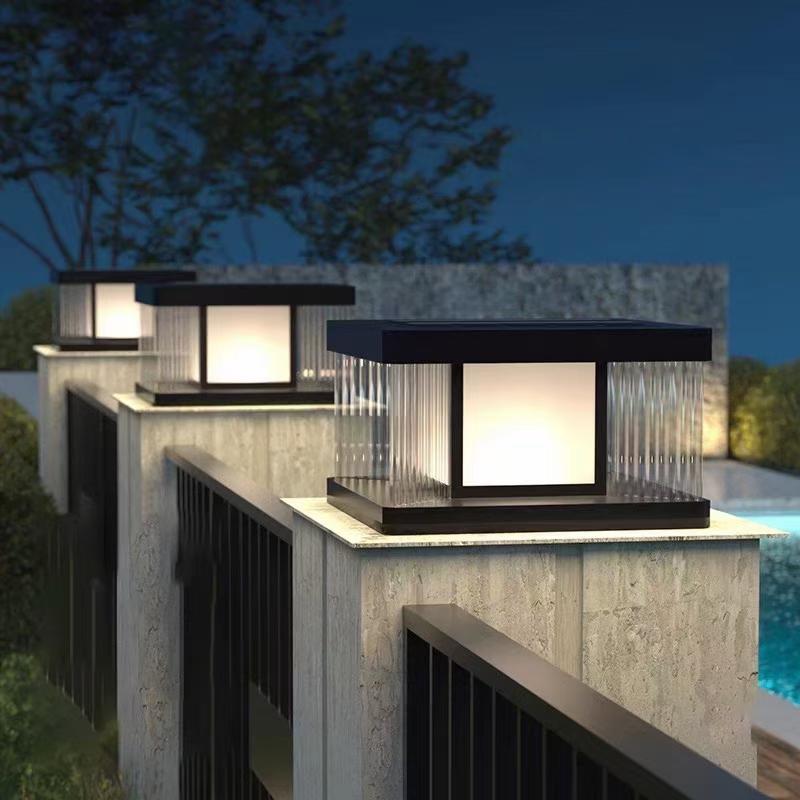 Столбовой светильник с ребристым стеклом DQ-204 — фото 2